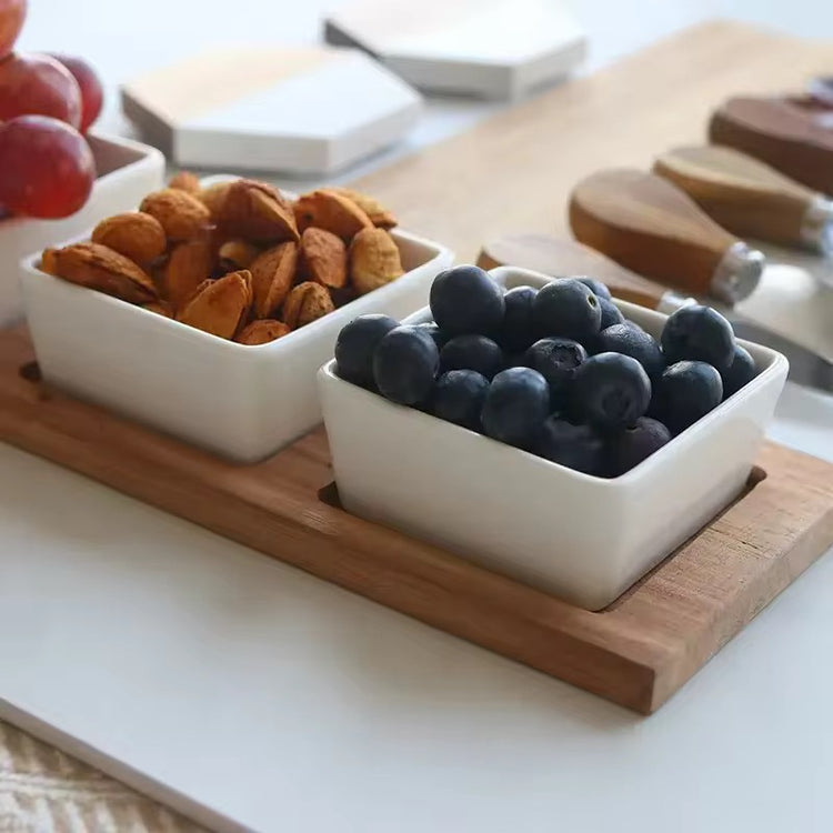 11 Piece Marble and Acacia wood Charcuterie serving boards
Comes in a gift box